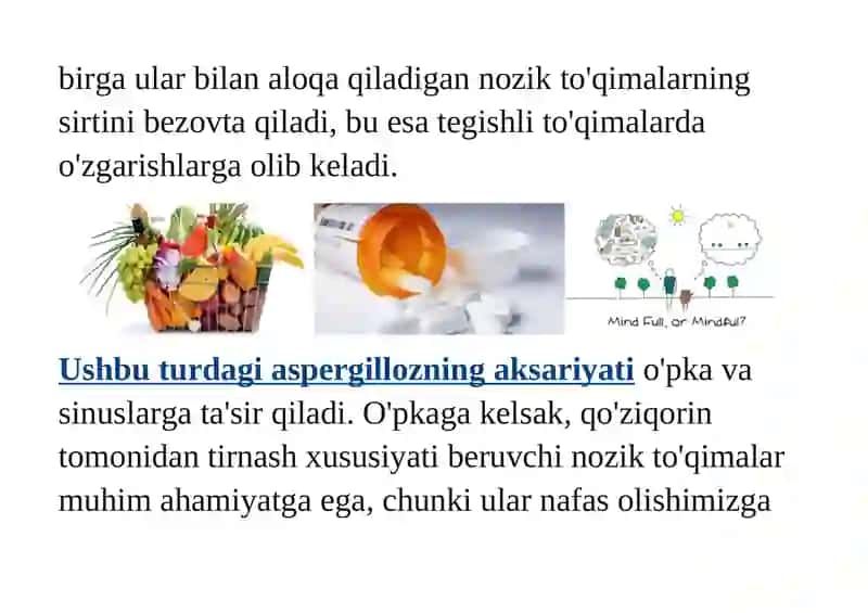 Aspergillozning Davolash Usullari 2