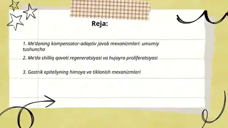 MEʼDANING KOMPENSATOR-ADAPTIV VA REGENERATIV XUSUSIYATLARI 2