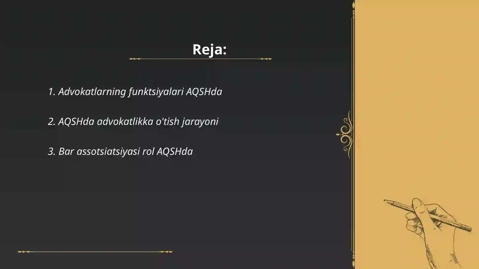 AQSHda advokatura faoliyati 2