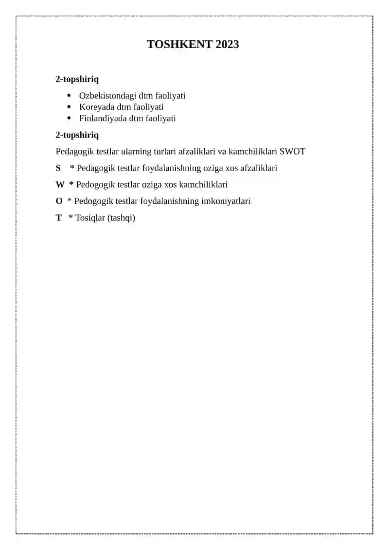 Pedagogik Testlar 2