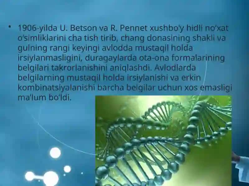 IRSIYATNING XROMOSOMA NAZARIYASI 2