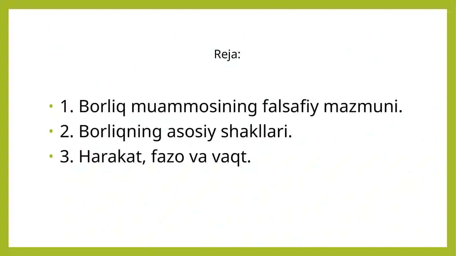 Borliq muammosining falsafiy mazmuni 2