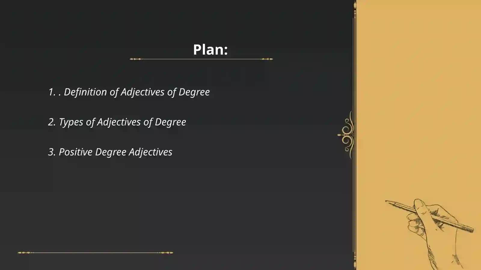 Adjective of degree 2