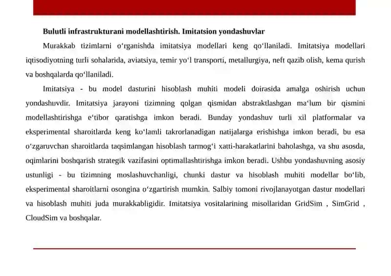 Imitatsion modellashtirish uchun JAVA tili 2