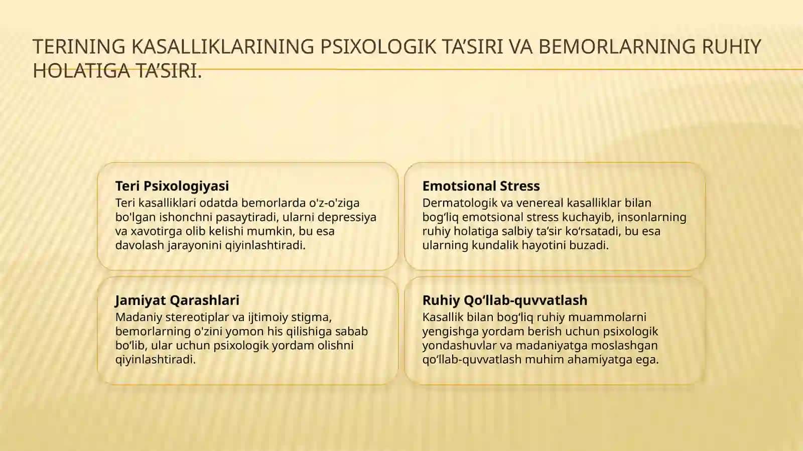 Terining kasalliklari va ularning psixologik ta’siri 2