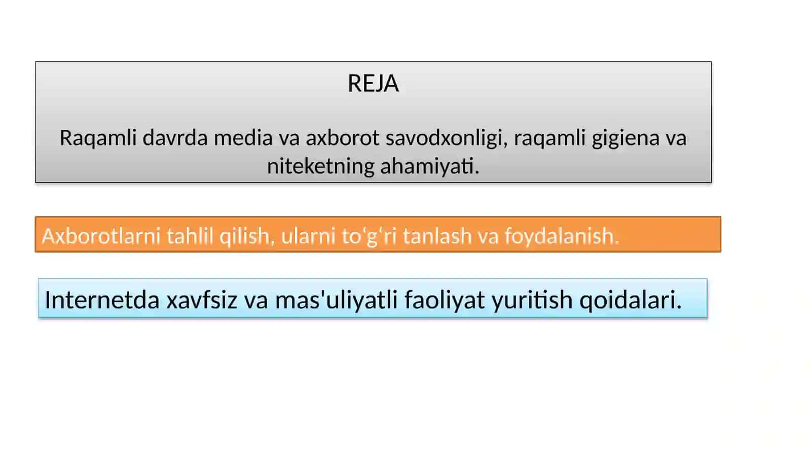 Media va axborot savodxonligi 2