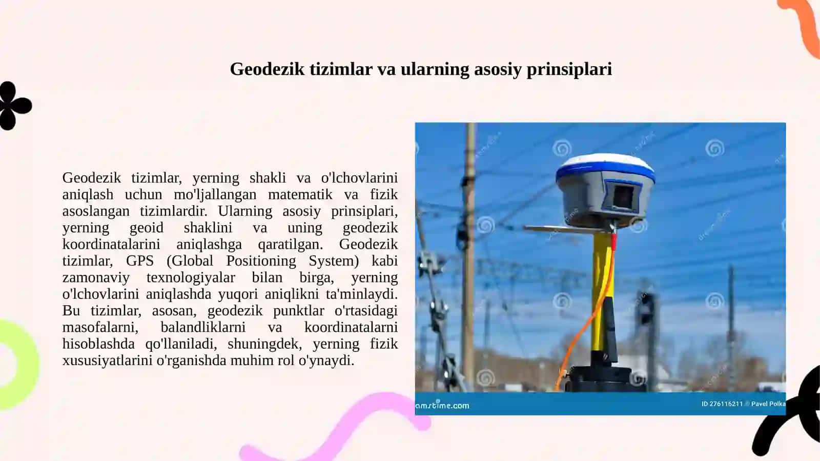 Geodezik va balandlik to'rlari. G.N.S.S punktlari 2