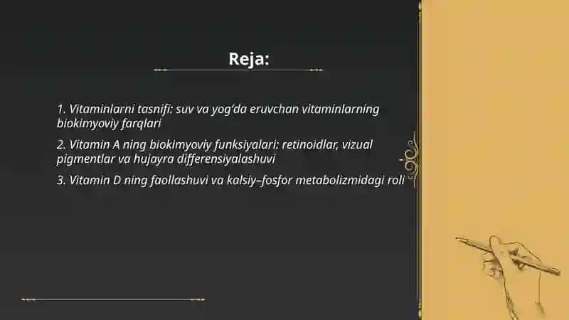 Vitaminlarning biokimyoviy ruli 2