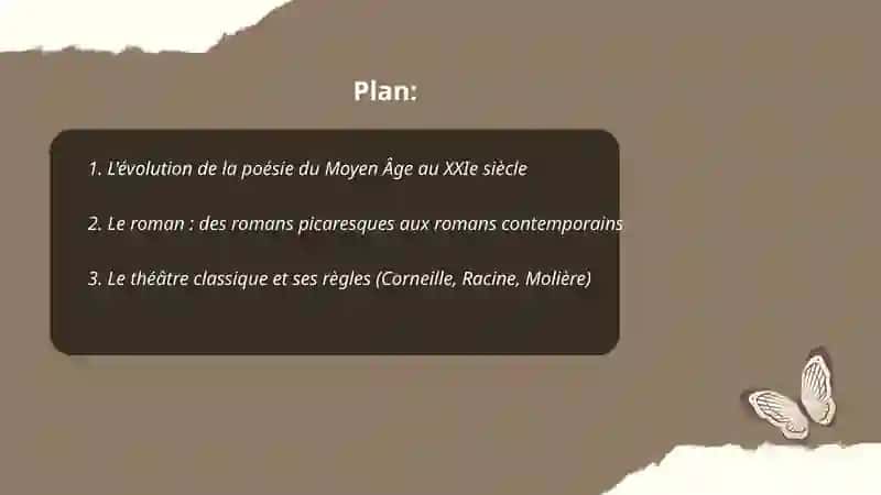 Les formes artistiques majeures dans la littérature française et leur evolution 2