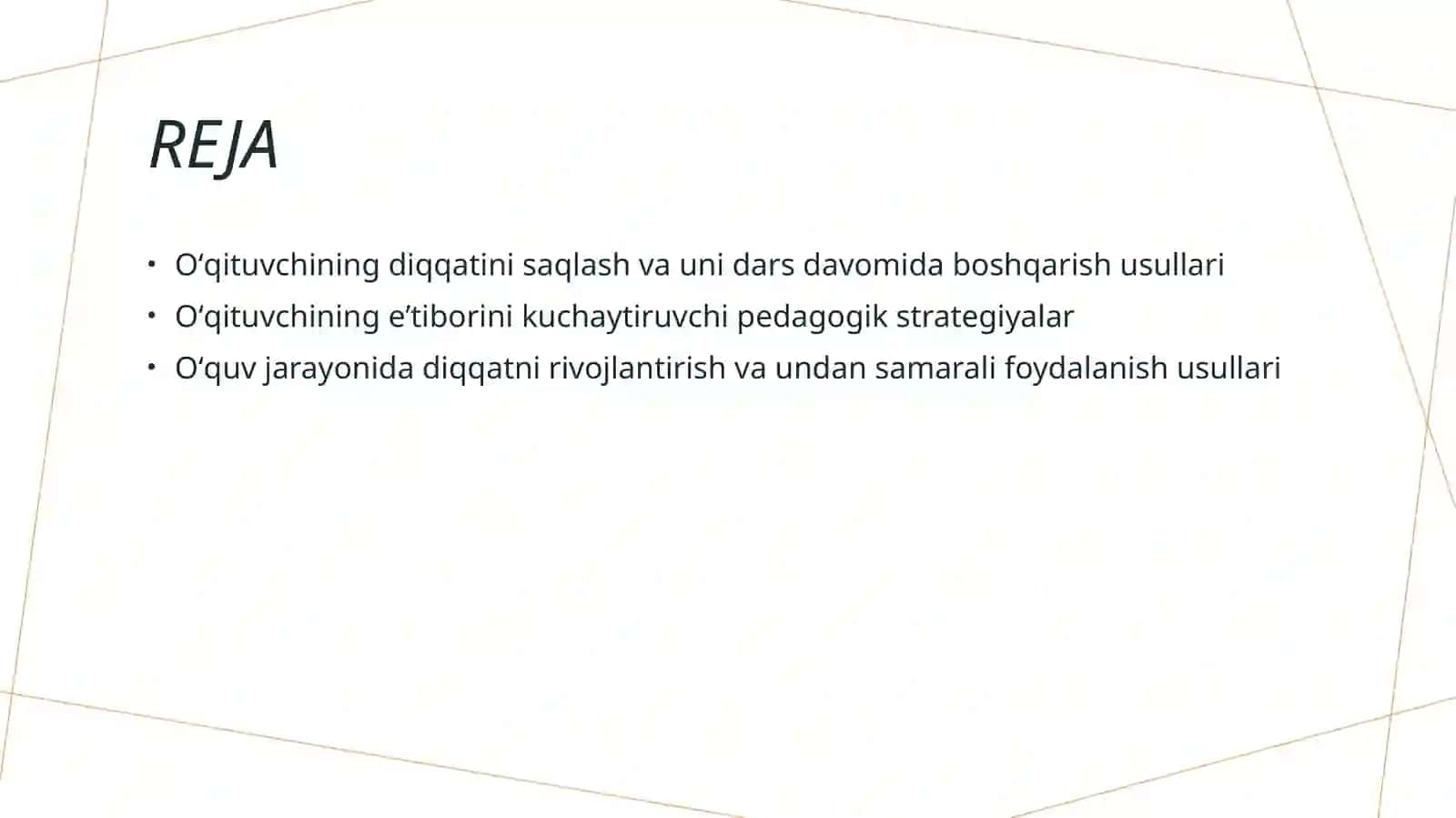 Oʻqituvchining diqqatini rivojlantirish yoʻllari 2