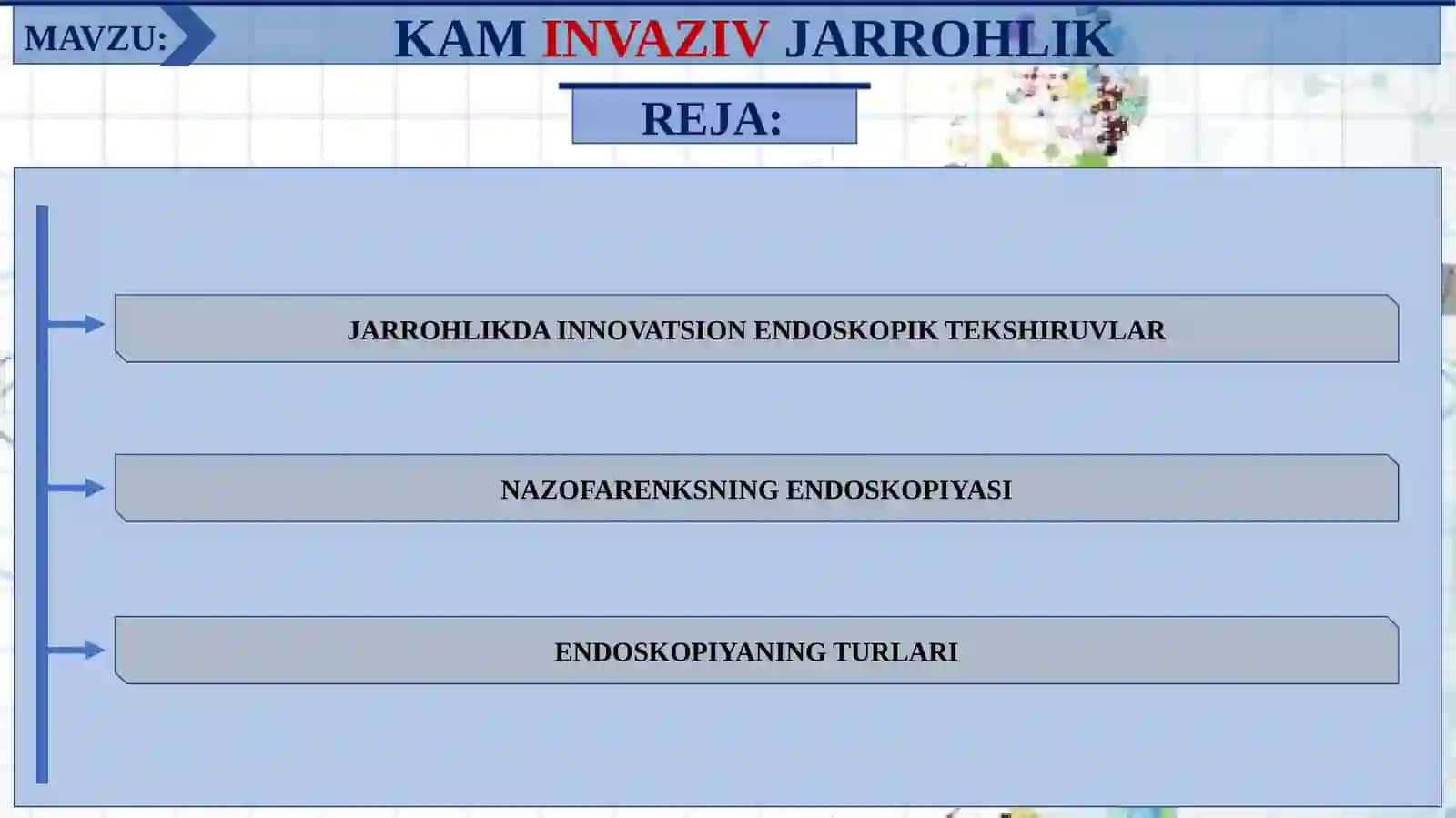 JARROHLIKDA INNOVATSION ENDOSKOPIK TEKSHIRUVLAR 2