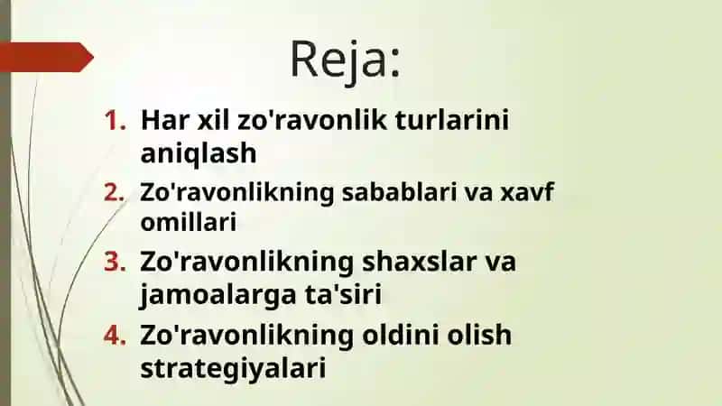 Zo`ravonlikka qarshi kurashish 2