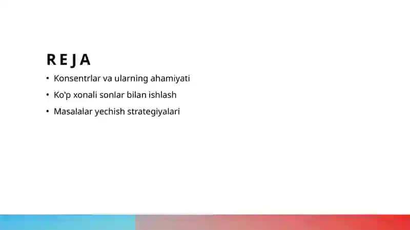 Konsentrlar va ularning ahamiyati 2