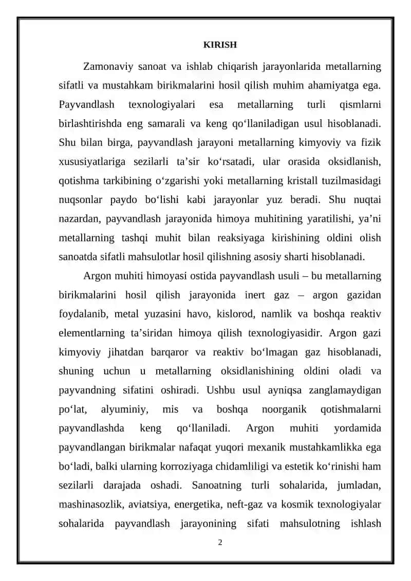 Argon muhiti himoyasi ostida payvandlash usuli 2