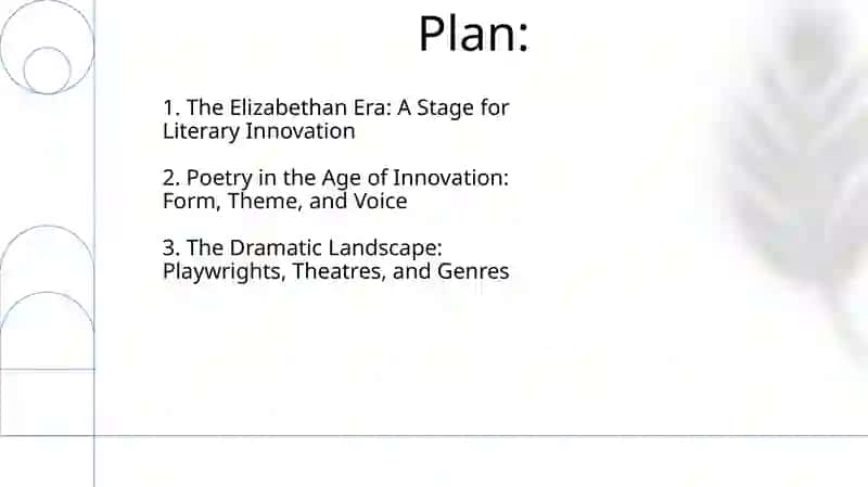 Elizabethan poetry, drama, fiction 2