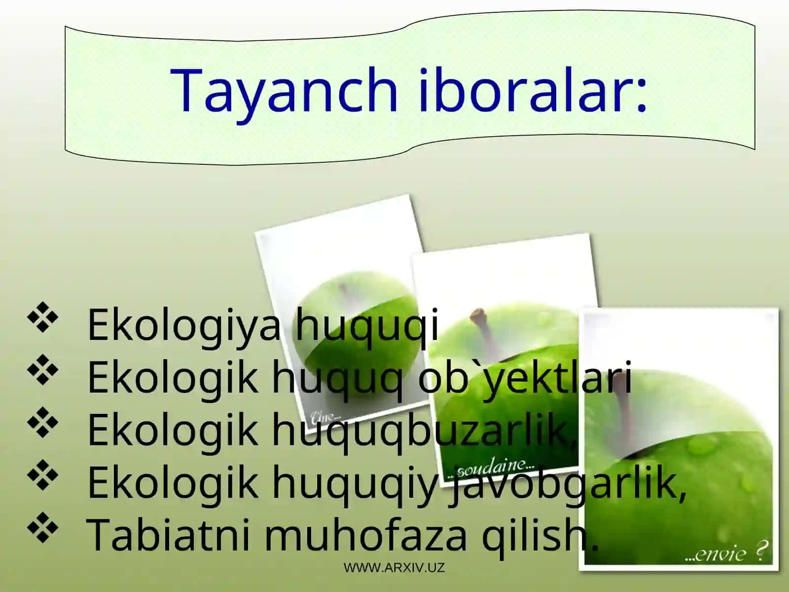 Ekologiya huquqlari asoslari 2