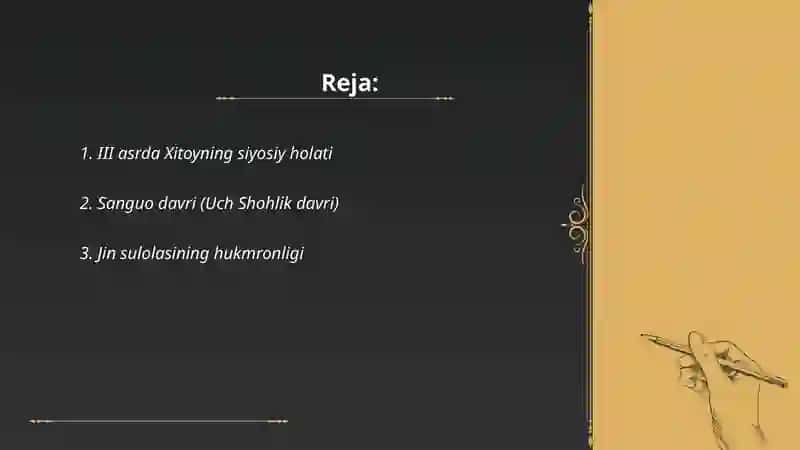 III asrda Xitoyning siyosiy holati 2