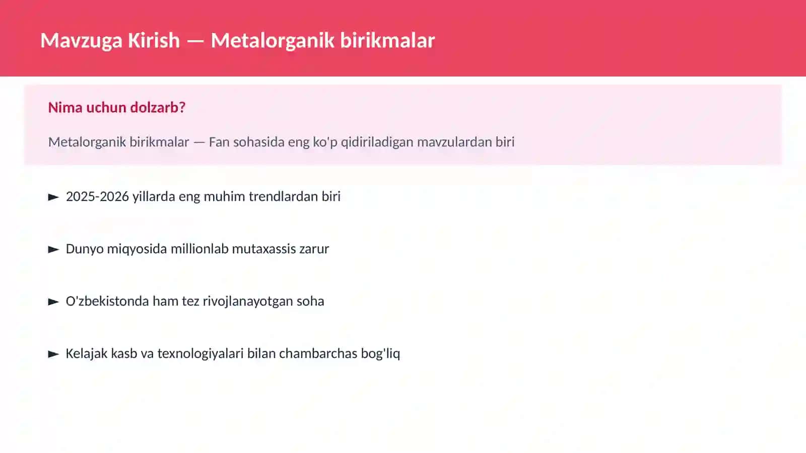 Metalorganik birikmalar 2