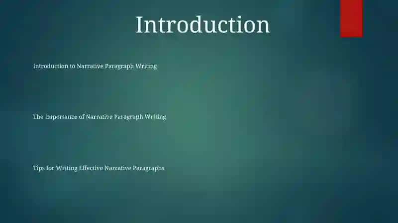 Narrative Paragraph Writing 2