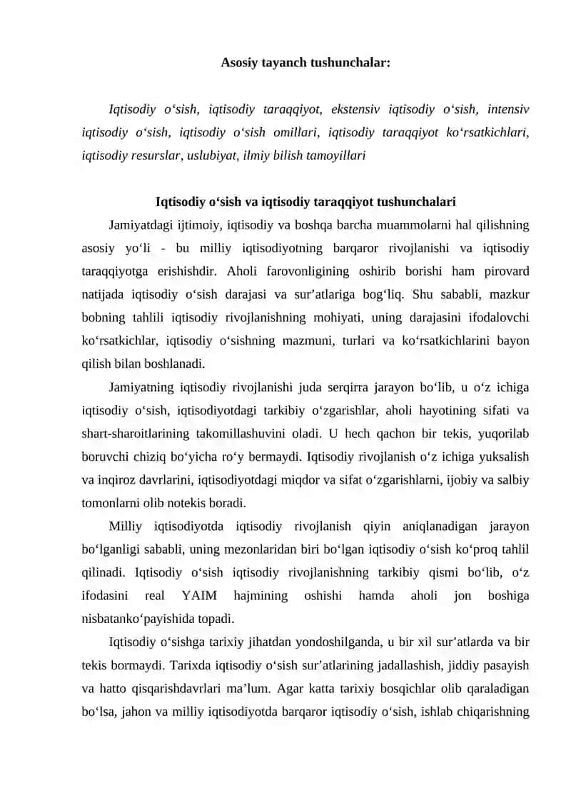 Iqtisodiy rivojlanish nazariyalari 2