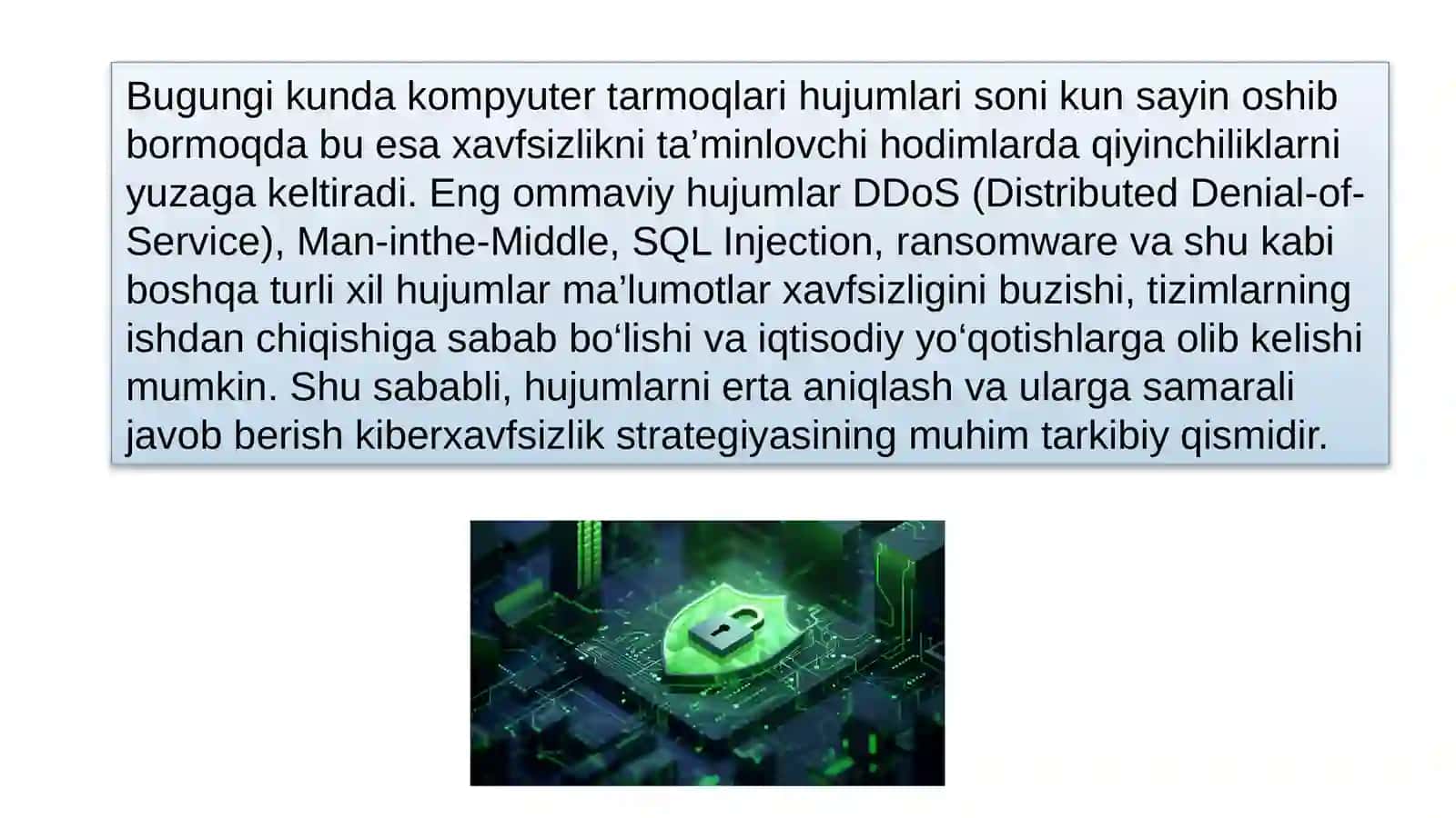 Kompyuter tarmoq hujumlarini aniqlash va ularning oldini olish 2