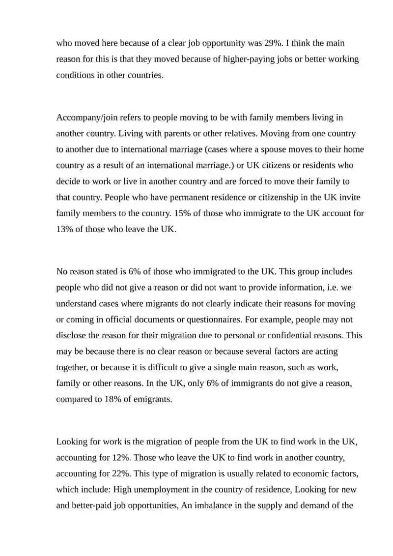 Reasons for Migration to and from the UK in 2007 2