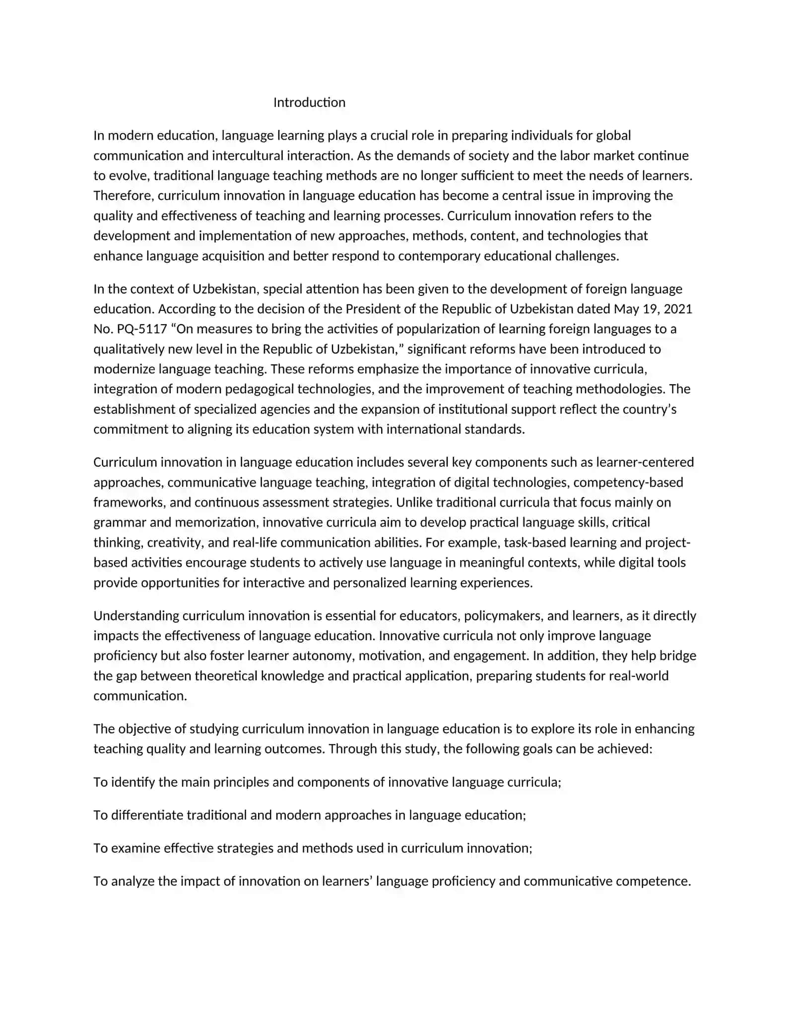 Curriculum innovation in language education 2