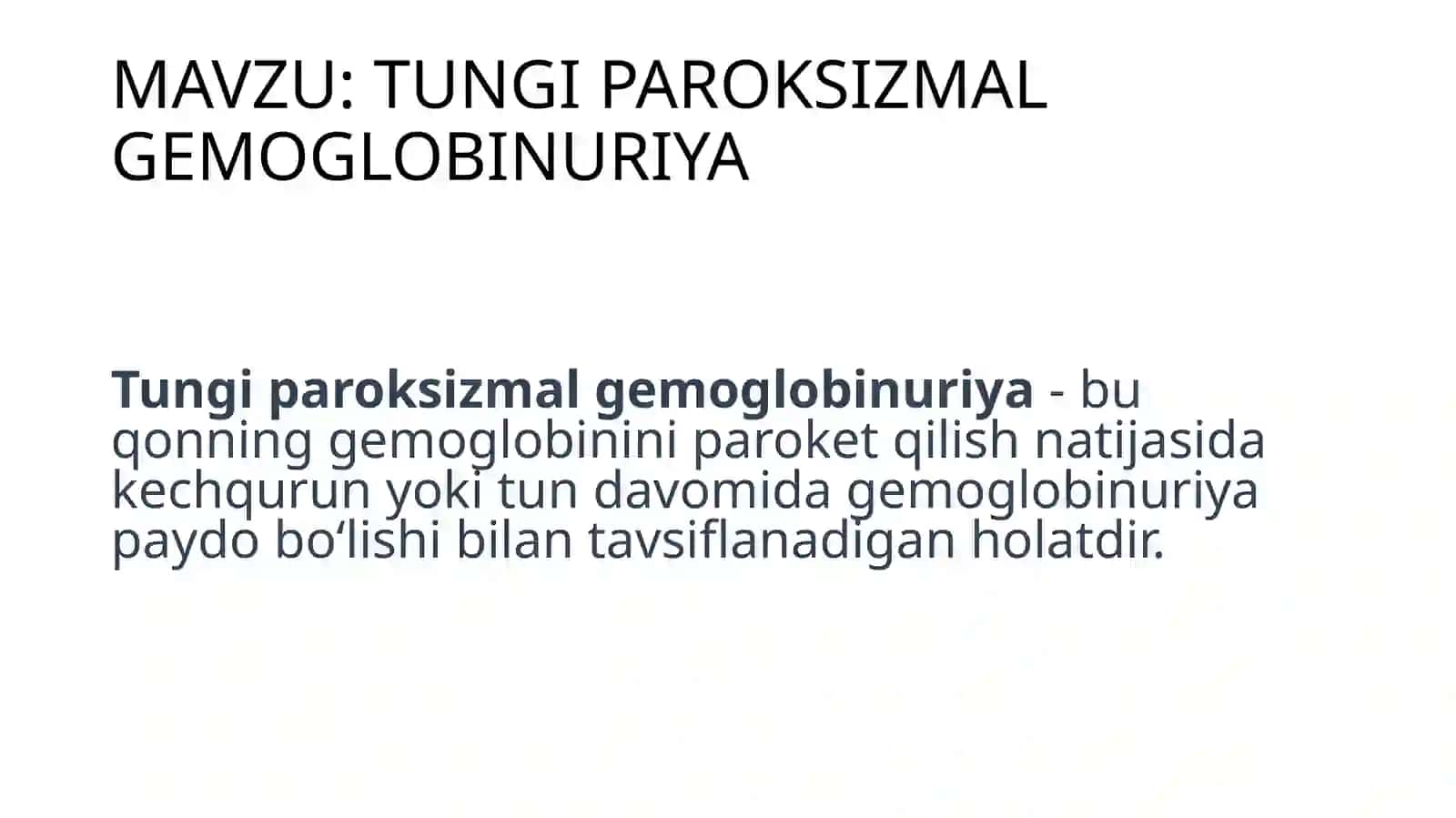 TUNGI PAROKSIZMAL GEMOGLOBINURIYA 2