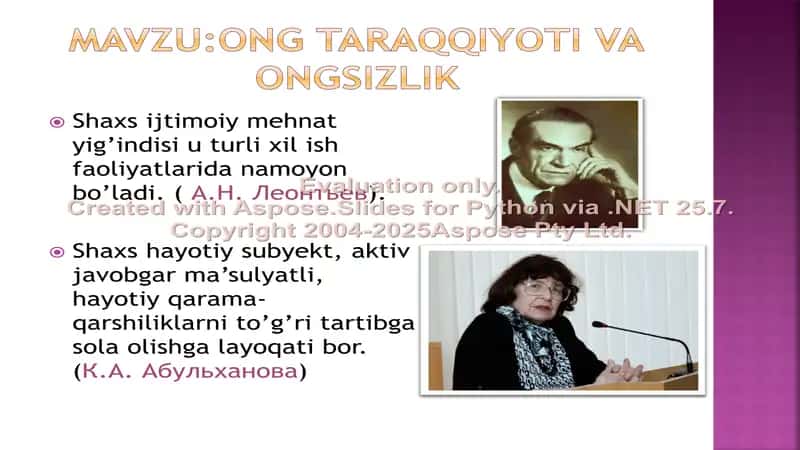 Shaxsning mustaqil ish 2