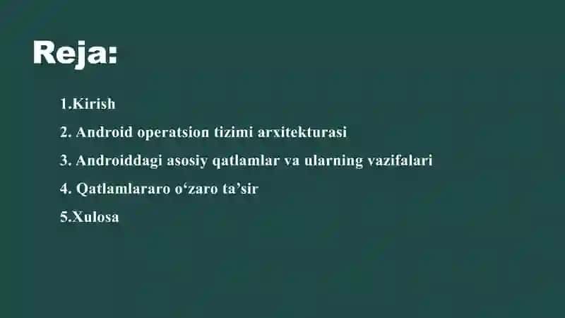 Androidda qatlamlar bilan ishlash 2
