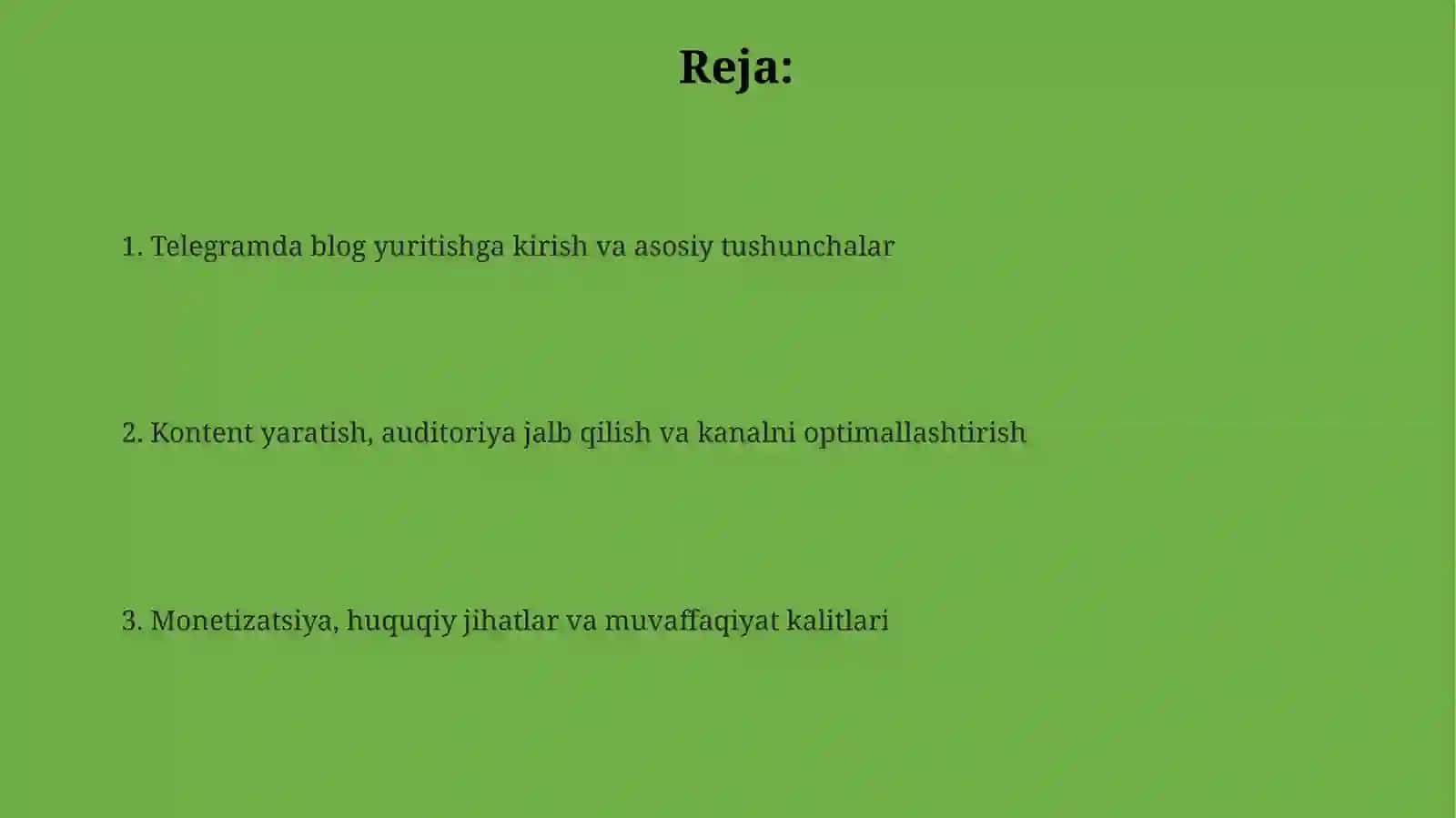Telegramda blog yuritish 2