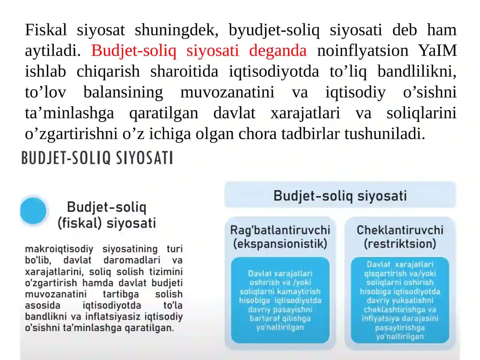 Budjet-soliqsiyosati 2