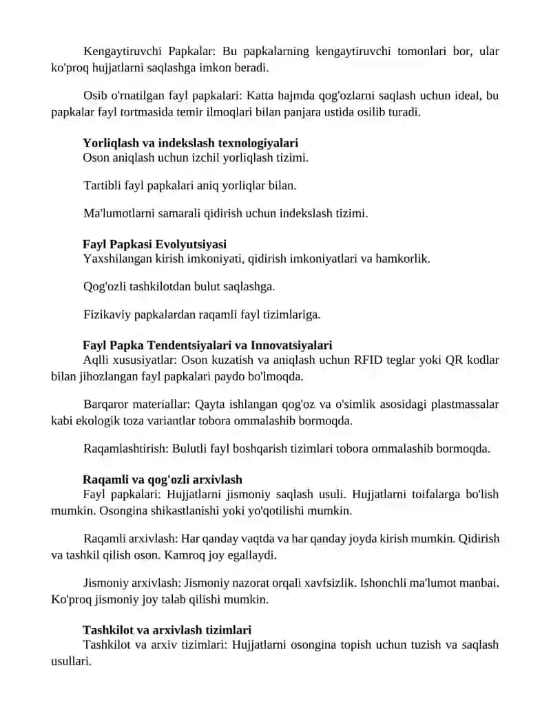 Fayl Papkasi Saqlash Yechimlari 2