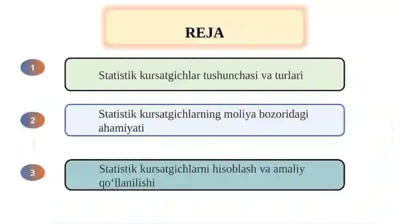 Statistik kursatgichlarning mohiyati va ahamiyati 2