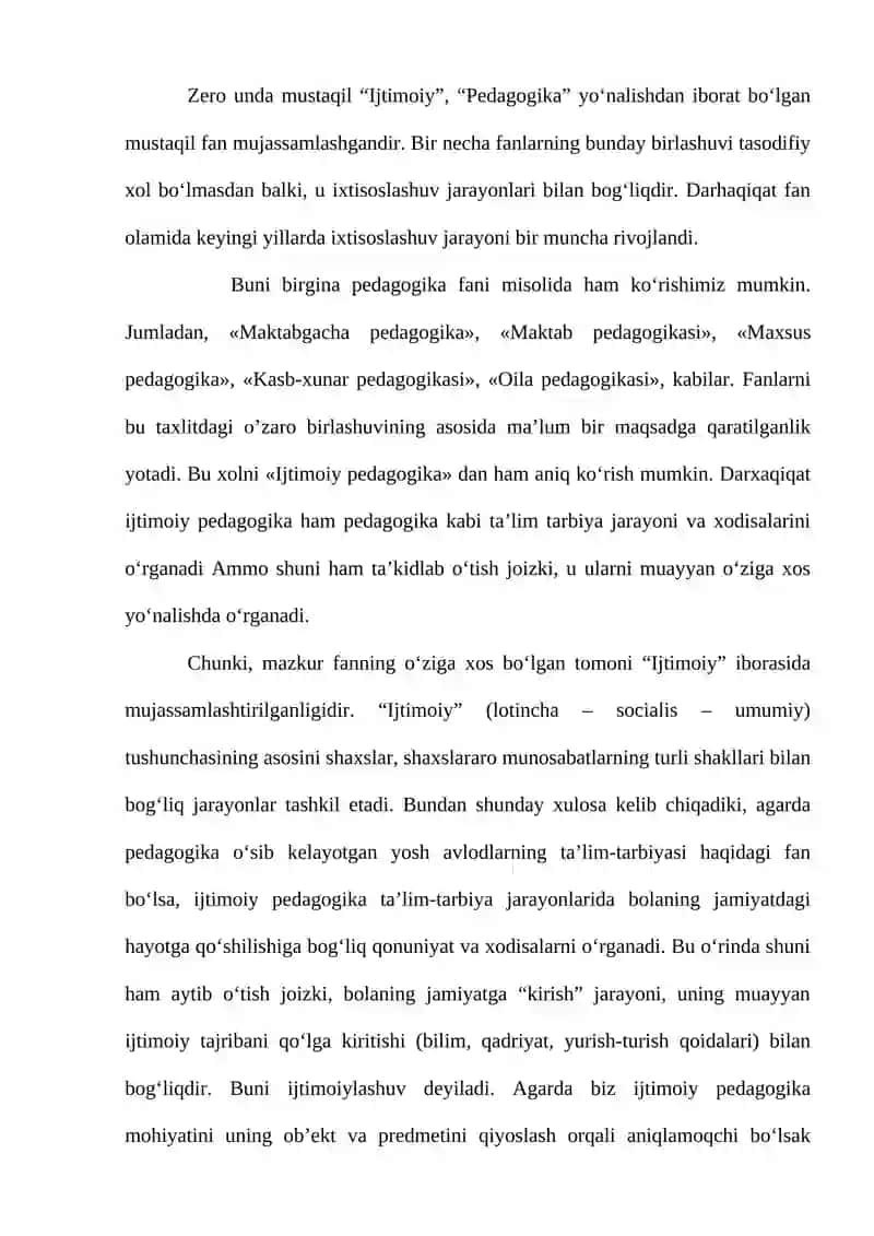 Ijtimoiy pedagogikaning joriy etilishi 2
