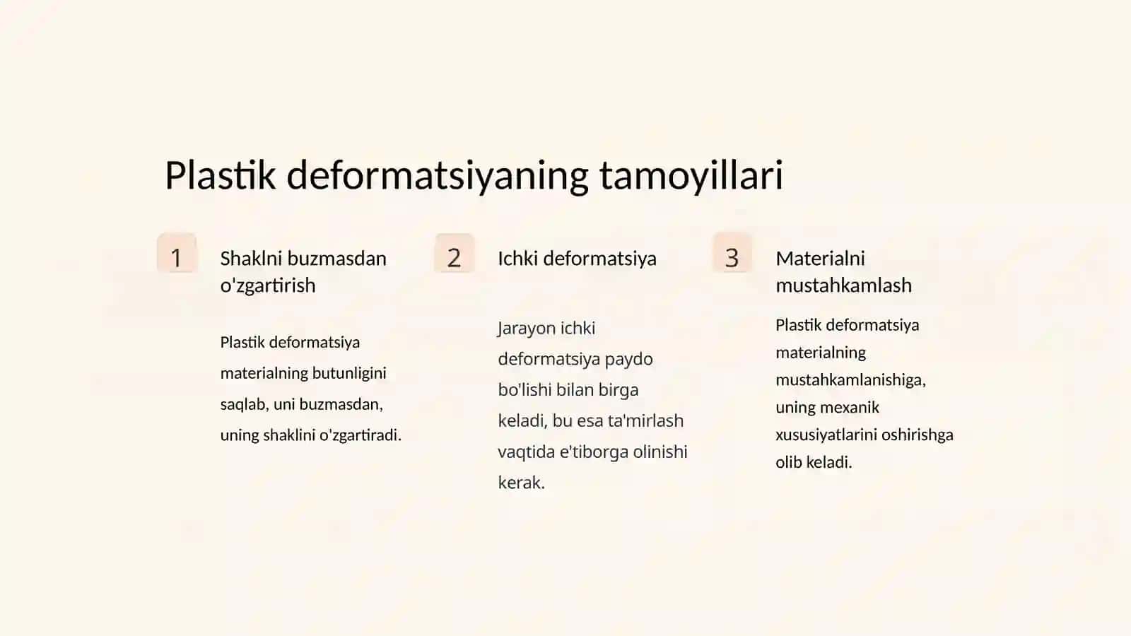 Plastik deformatsiya usuli yordamida detallarni ta'mirlash 2