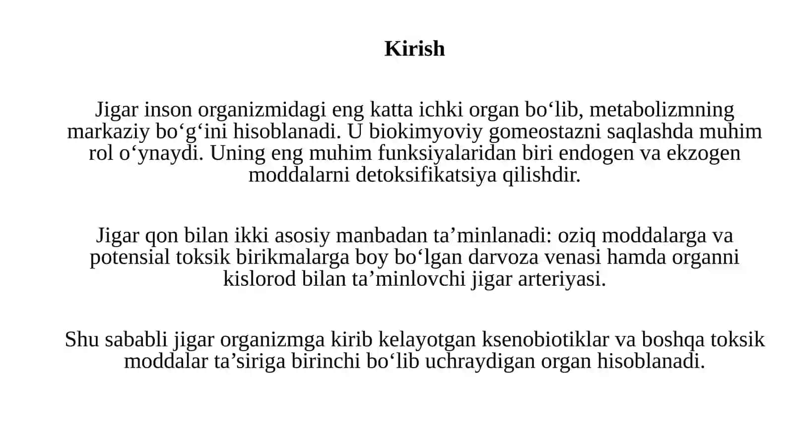 Jigar Biokimyosi 2