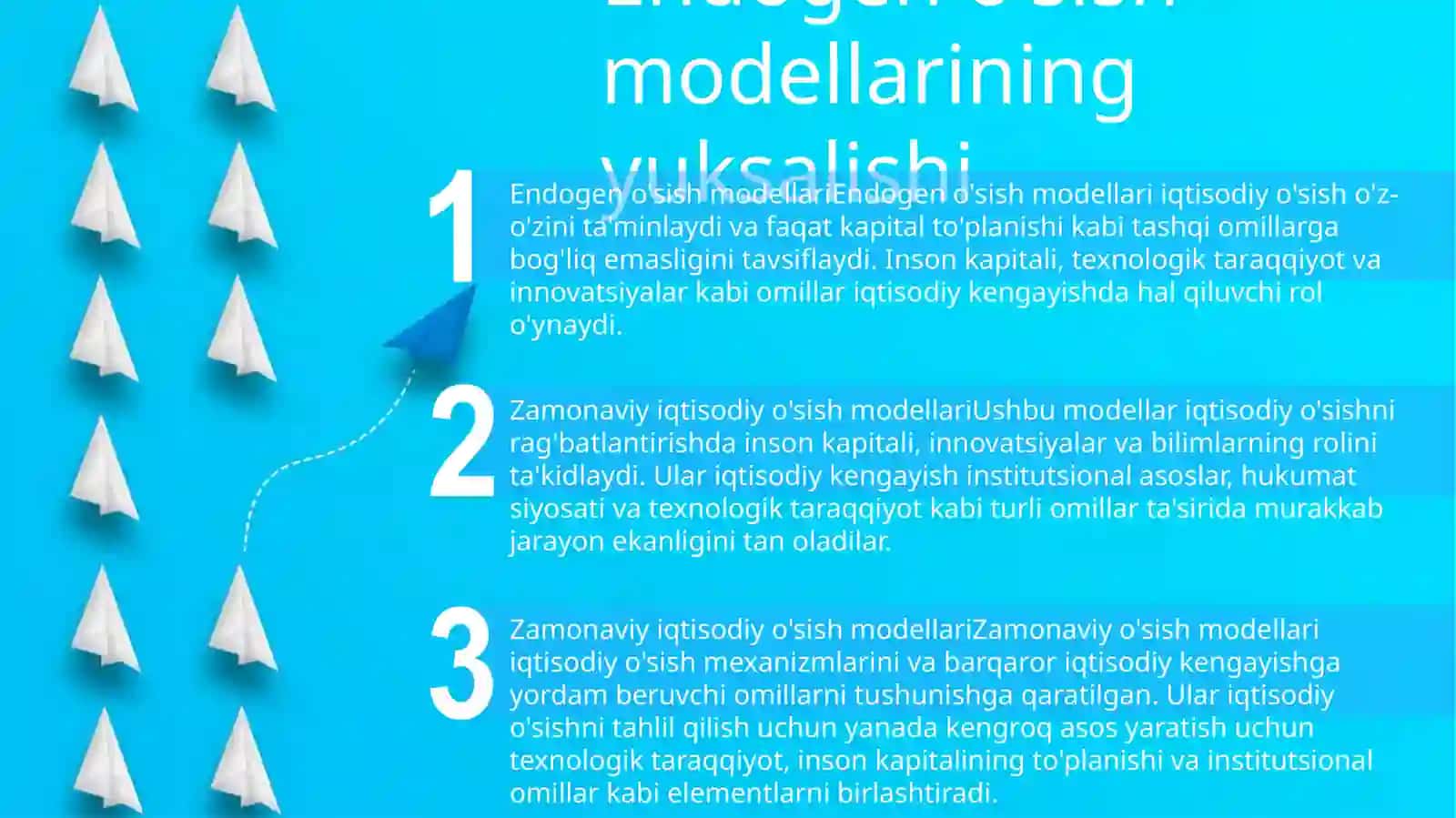 Zamonaviy Iqtisodiyot O'Sish Madellari 2