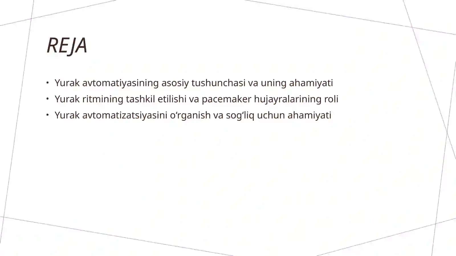 Yurak avtomatiyasining tabiati 2