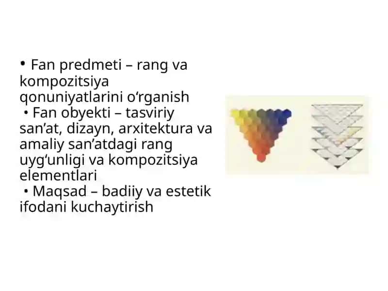 Rangshunoslik va kompozitsiya asoslari 2