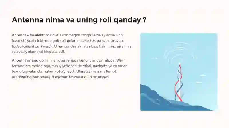 Antennalarning asosiy parametrlari va ularga ta'sir etuvchi omillar 2