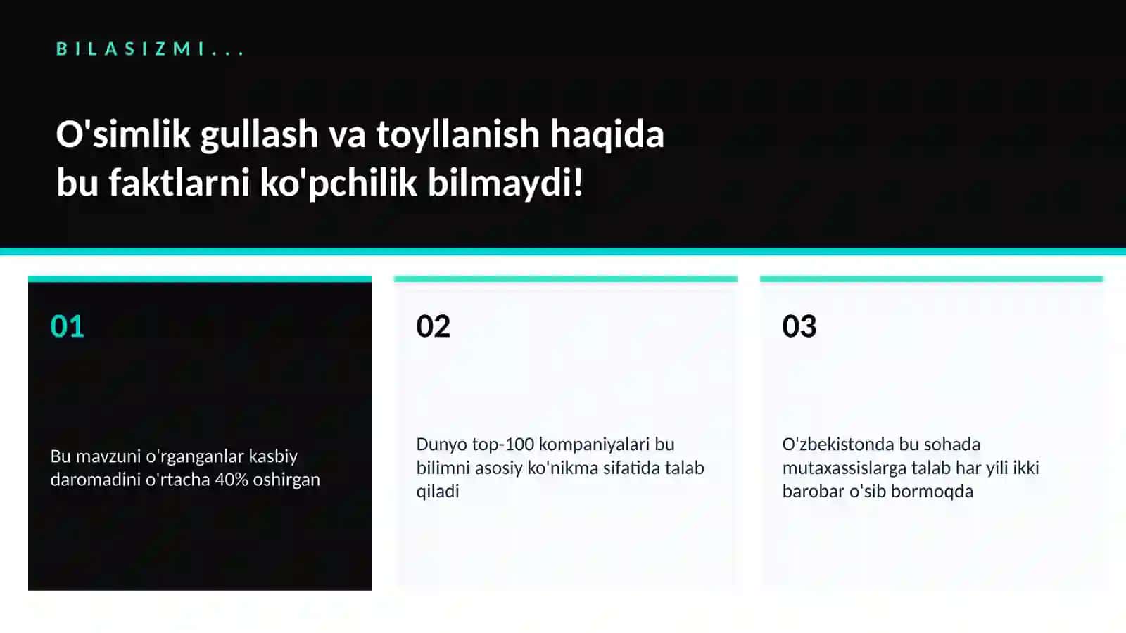 O'simlik gullash va toyllanish 2
