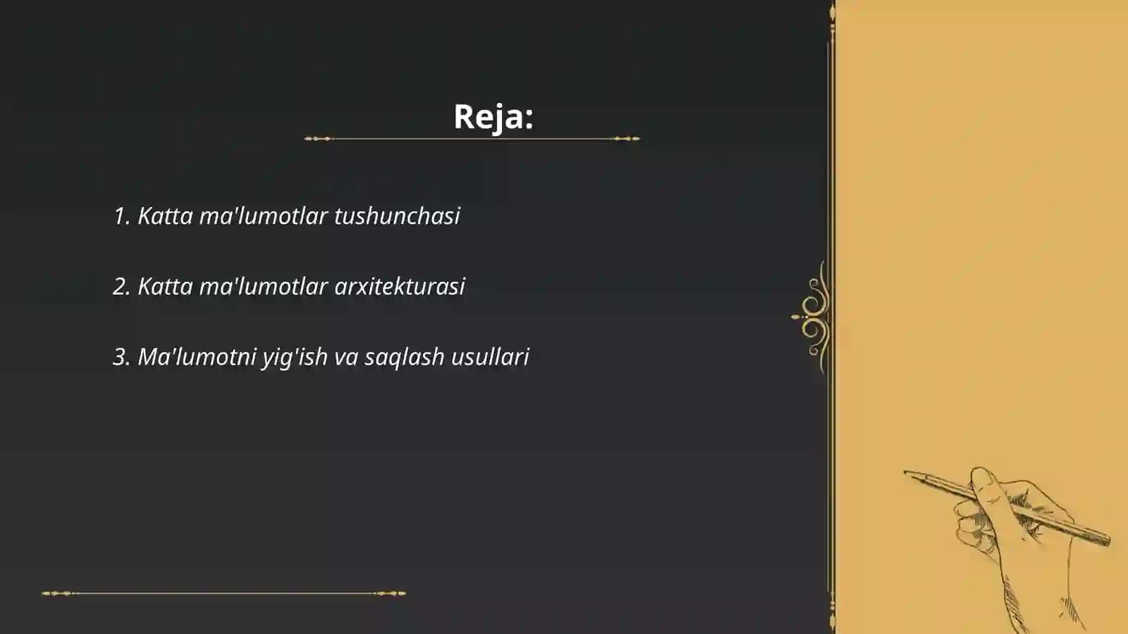 Katta Hajmdagi Ma'lumotlar Bilan Ishlash Texnologiyalari 2