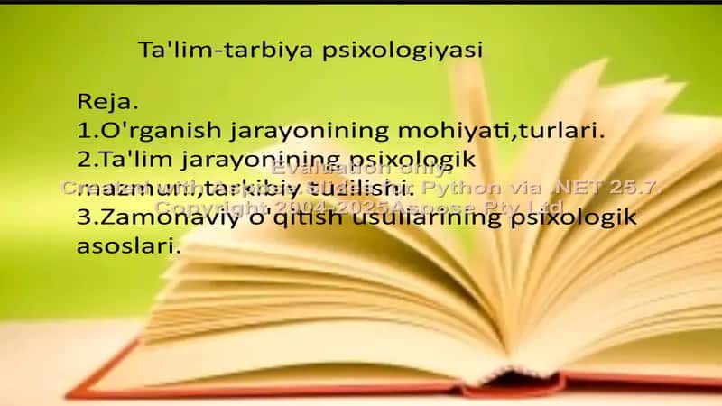 Ta'lim-tarbiya psixologiyasi 2