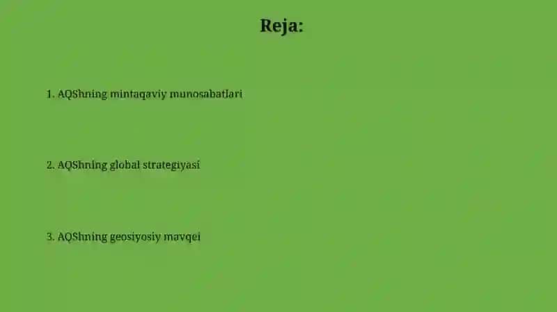 Amerika Qoʻshma Shtatlarining geosiyosati 2