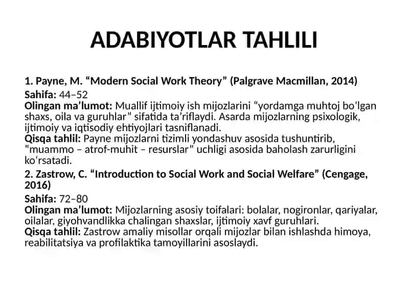 Modern Social Work Theory 2