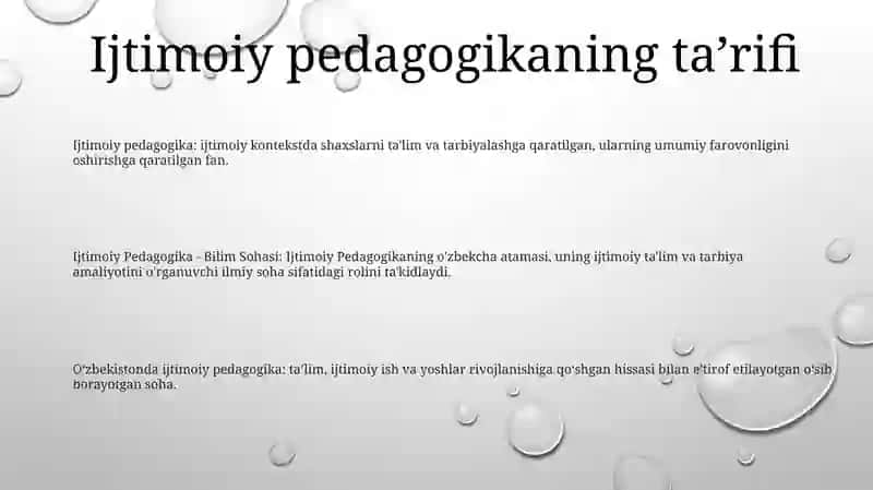 Ijtimoiy Pedagogika - Bilim Sohasi 2