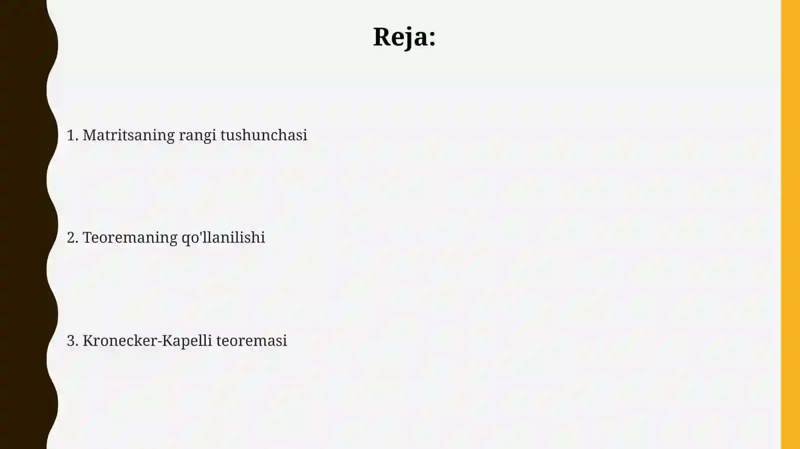 Matritsaning rangi.Kronekar-Kapelli teoremasi 2