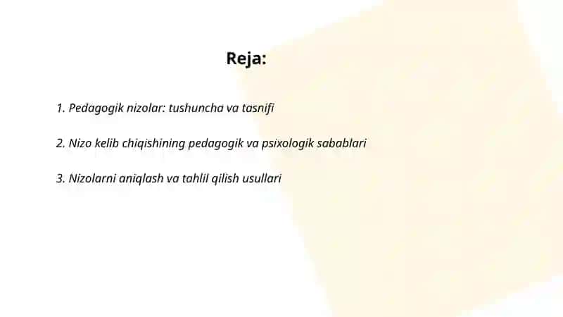 Pedagogik nizolar va ularni bartaraf etish tehnalogiyasi 2