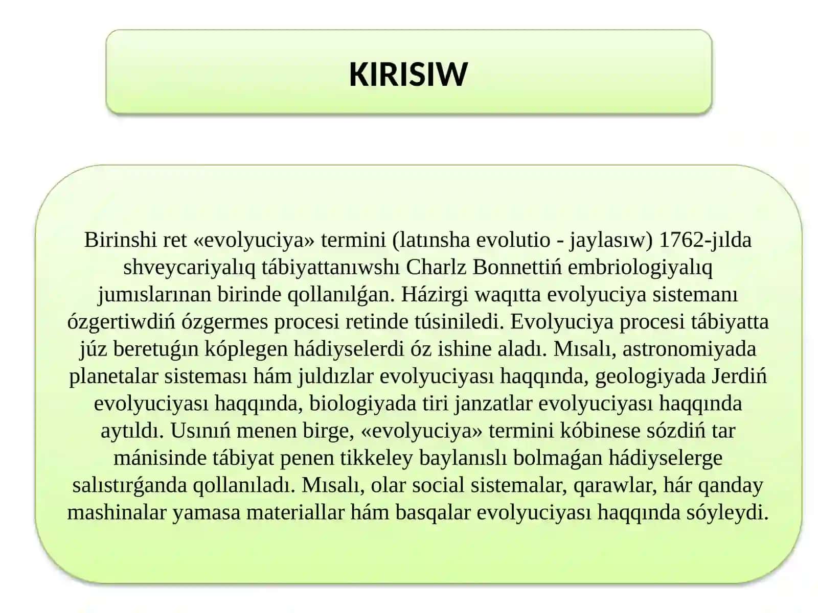Ch.Darvinniń evoluciyonteoriyası 2